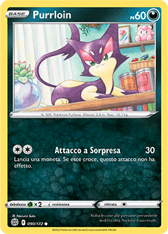 90/172-Purrloin 	-	comune	-	Near-mint	-	astri lucenti	-	ita-reverse