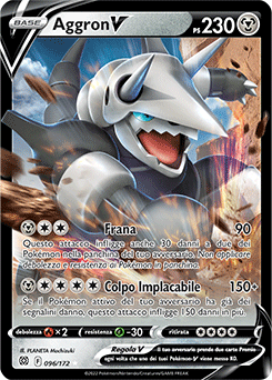 96/172-Aggron-V 	-	rara h-v	-	Near-mint	-	astri lucenti	-	ita