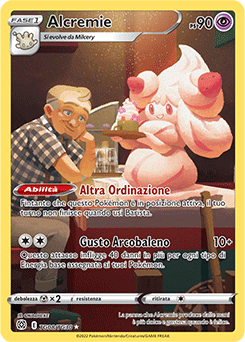 Alcremie	-	illsustrazione	-	Near-mint	-	astri lucenti set allenatori	-	ita