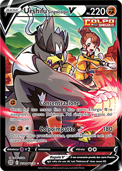 Urshifu Singolcolpo V	-	illustrazione v	-	Near-mint	-	astri lucenti set allenatori	-	ita