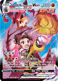 Urshifu Singolcolpo VMAX	-	illustrazione  v	-	Near-mint	-	astri lucenti set allenatori	-	ita