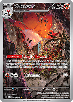 Volcarona 	-	rara illustrazione	-	Near-mint	-	luce nera	-	ita	-	special