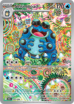 Seismitoad 	-	rara illustrazione	-	Near-mint	-	luce nera	-	ita	-	special