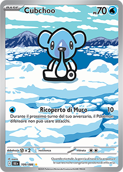 Cubchoo 	-	rara illustrazione	-	Near-mint	-	luce nera	-	ita	-	special
