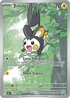 Emolga 	-	rara illustrazione	-	Near-mint	-	luce nera	-	ita	-	special