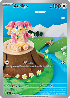 Audino 	-	rara illustrazione	-	Near-mint	-	luce nera	-	ita	-	special