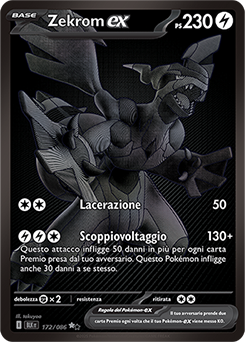 Zekrom-ex 	-	rara nero-bianco	-	Near-mint	-	luce nera	-	ita	-	full art