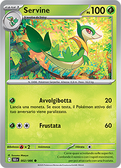 2/086-BLK-Servine 	-	comune	-	Near-mint	-	luce nera	-	ita	-	reverse master  ball