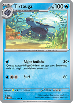 22/086-BLK-Tirtouga 	-	non comune	-	Near-mint	-	luce nera	-	ita	-	reverse	master ball
