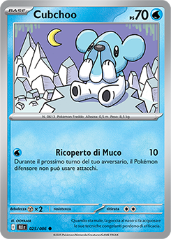 25/086-BLK-Cubchoo 	-	comune	-	Near-mint	-	luce nera	-	ita	-