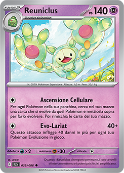 39/086-BLK-Reuniclus 	-	non comune	-	Near-mint	-	luce nera	-	ita	-	reverse