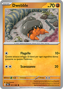 51/086-BLK-Dwebble 	-	comune	-	Near-mint	-	luce nera	-	ita	-