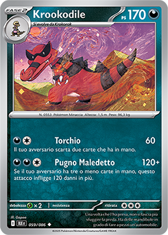 59/086-BLK-Krookodile 	-	non comune	-	Near-mint	-	luce nera	-	ita	-