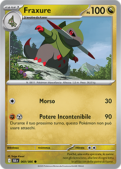 69/086-BLK-Fraxure 	-	comune	-	Near-mint	-	luce nera	-	ita	-	reverse	poke ball