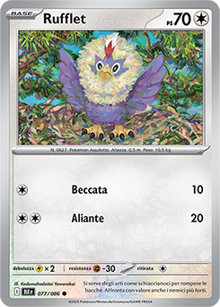 77/086-BLK-Rufflet 	-	comune	-	Near-mint	-	luce nera	-	ita	-	reverse poke ball