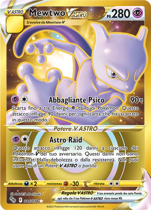 Mewtwo V ASTRO		rara segreta		Near-meat		pokemon go		ita		gold