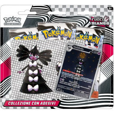 Pokemon-scarlatto-violetto-fuoco-bianco-gothitelle-collezione-con-adesivi-ita